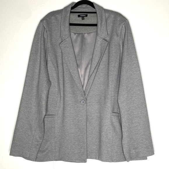Torrid Studio Luxe Ponte Peplum Blazer Women's Plus Size 4X - Picture 1 of 8